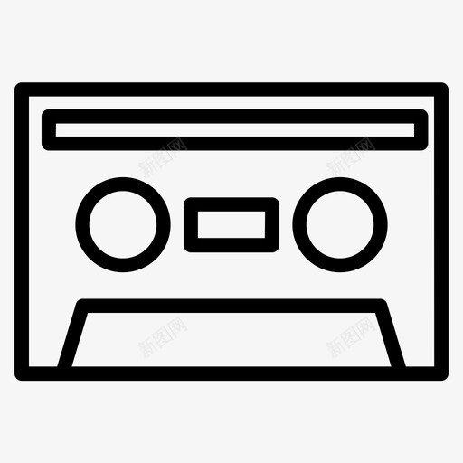 磁带卡带音乐图标svg_新图网 https://ixintu.com 卡带 唱片 塑料 复古 磁带 音乐
