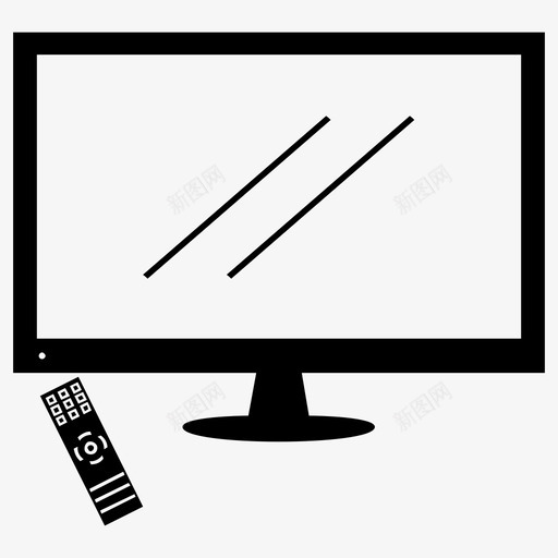 电视电子娱乐图标svg_新图网 https://ixintu.com 娱乐 电子 电视 监视器