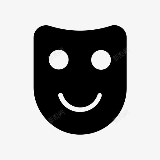 快乐面具狂欢节脸图标svg_新图网 https://ixintu.com 微笑 快乐面具 狂欢节 脸 购物线路和符号