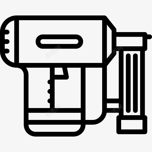 打钉枪修理工具图标svg_新图网 https://ixintu.com 修理 工具 钉枪
