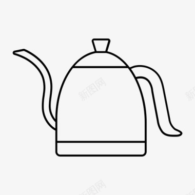 水壶咖啡师酿造图标图标