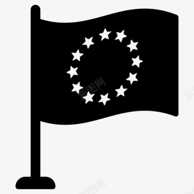 欧洲欧盟旗帜图标图标