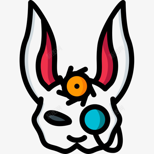 兔子面具蒸汽朋克5线性颜色图标svg_新图网 https://ixintu.com 兔子 朋克 线性 蒸汽 面具 颜色
