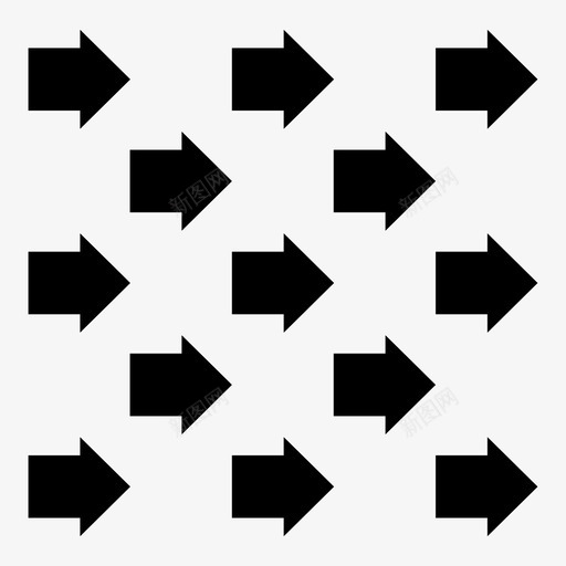 图案箭头画笔图标svg_新图网 https://ixintu.com 几何 图案 平铺 画笔 箭头
