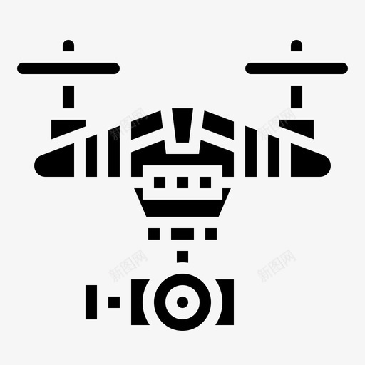无人机飞机摄像机图标svg_新图网 https://ixintu.com 摄像机 旋翼机 无人机 直升机 符号 视频制作 飞机