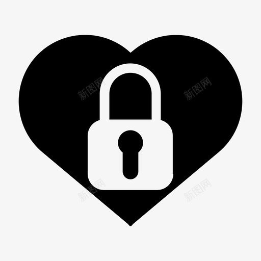 爱情锁心钥匙图标svg_新图网 https://ixintu.com 婚礼 浪漫 爱情 钥匙