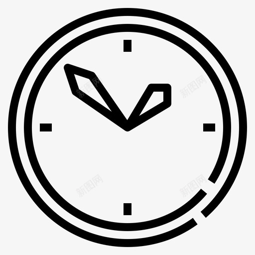 时钟家庭办公室图标svg_新图网 https://ixintu.com 业务要素1 办公室 家庭 时钟 时间