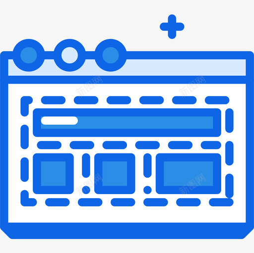 浏览器ui界面30蓝色图标svg_新图网 https://ixintu.com ui 浏览器 界面 蓝色