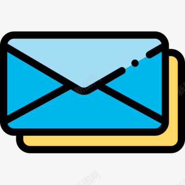 邮件文件和文件37线性颜色图标图标