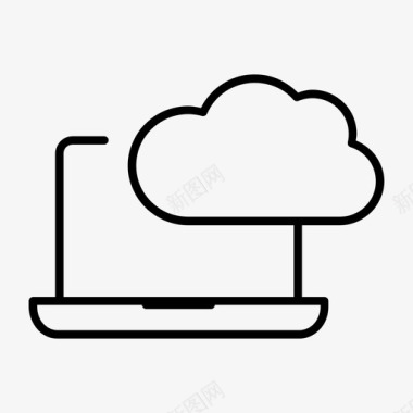 计算机云设备笔记本电脑图标图标