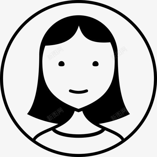 Useravatarfemale图标svg_新图网 https://ixintu.com User avatar female person useravatars