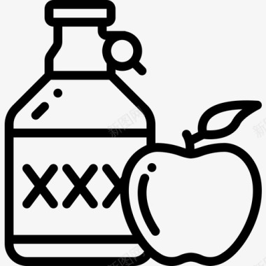 苹果酒感恩节52直系图标图标