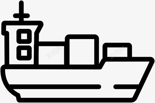 集装箱船物流装运图标svg_新图网 https://ixintu.com 交货和物流 物流 装运 运输 集装箱船