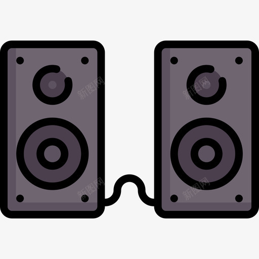 扬声器硬件16线性颜色图标svg_新图网 https://ixintu.com 扬声器 硬件16 线性颜色