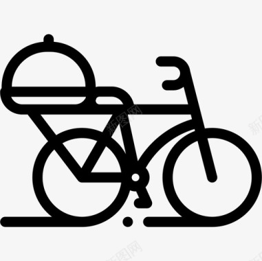 自行车外卖29直线型图标图标
