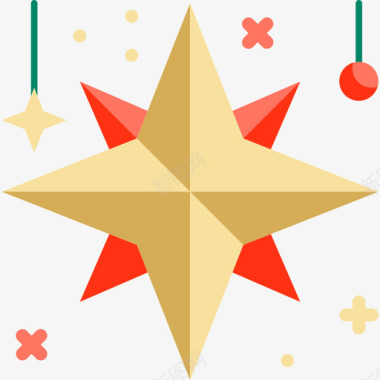 星星圣诞183平坦图标图标