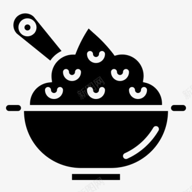土豆泥食物假日图标图标