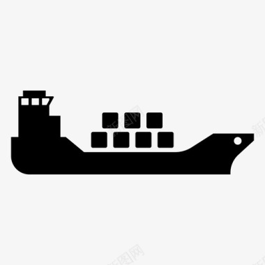 驳船船货船图标图标
