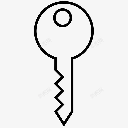 开锁钥匙安全尖锐图标svg_新图网 https://ixintu.com 安全 尖锐 开锁 钥匙