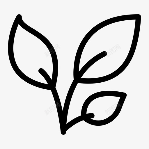 叶生态自然图标svg_新图网 https://ixintu.com 叶 植物 生态 生态线字形图标 自然