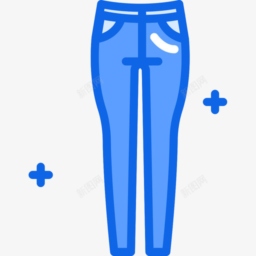 裤子时尚5蓝色图标svg_新图网 https://ixintu.com 时尚 蓝色 裤子