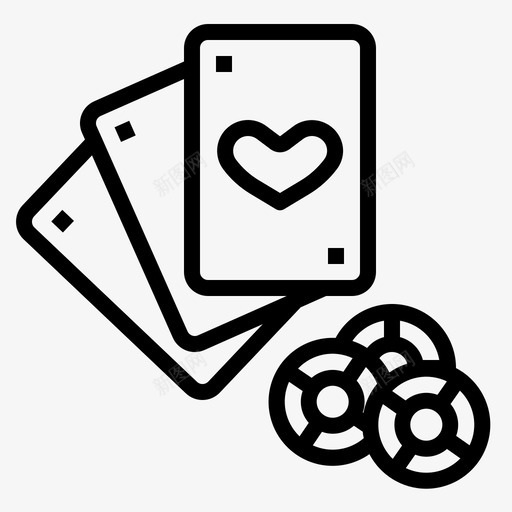 扑克牌赌场赌博赌博游戏图标svg_新图网 https://ixintu.com 扑克牌 游戏 赌博 赌场