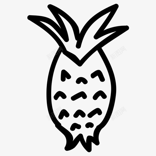 菠萝水果维生素图标svg_新图网 https://ixintu.com 水果 维生素 菠萝