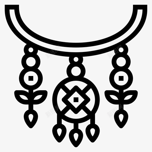 项链饰品文化图标svg_新图网 https://ixintu.com 文化 时尚偶像 珠宝 项链 饰品