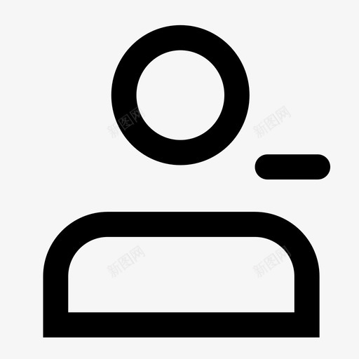 用户头像减号图标svg_新图网 https://ixintu.com 个人 仪表板 信息 减号 图标 头像 用户