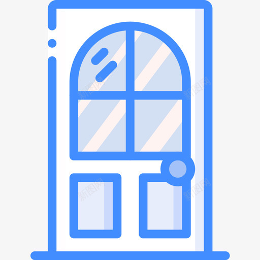 门室内24蓝色图标svg_新图网 https://ixintu.com 室内设计 蓝色