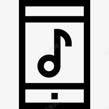 智能手机音乐大纲线性图标图标
