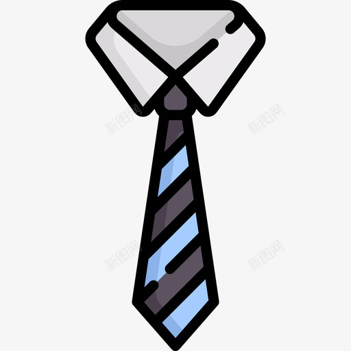 领带商务管理57直线颜色图标svg_新图网 https://ixintu.com 商务管理 直线 领带 颜色