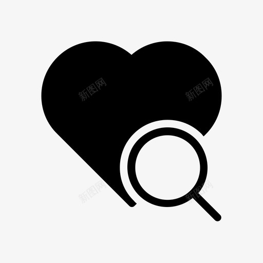 搜索心脏实验室放大镜图标svg_新图网 https://ixintu.com 医疗线字形48像素 实验室 搜索心脏 放大镜 测试