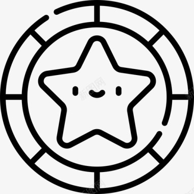 明星奖励和徽章6直系图标图标