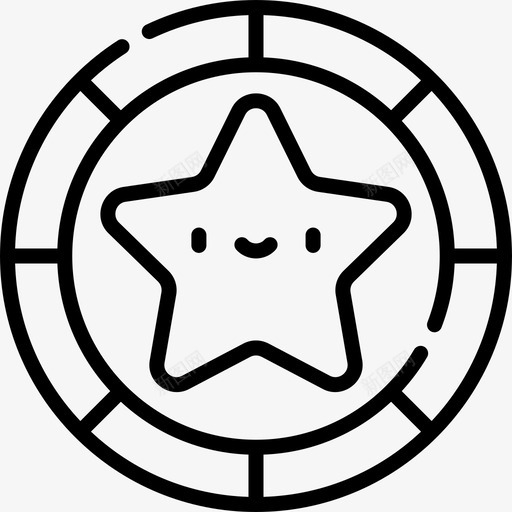 明星奖励和徽章6直系图标svg_新图网 https://ixintu.com 奖励和徽章6 明星 直系