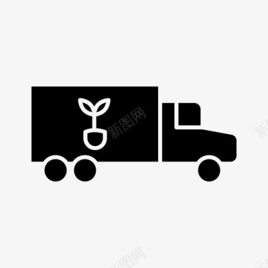 农用运输农业食品卡车图标图标