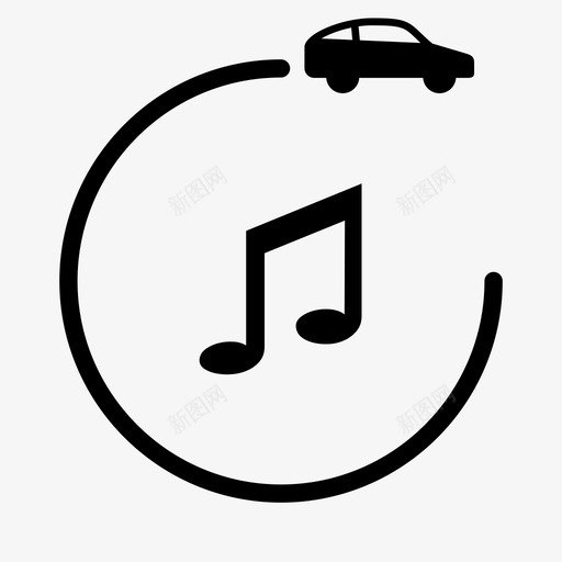 驾驶音乐汽车享受图标svg_新图网 https://ixintu.com 享受 旅行 汽车 聚会 驾驶音乐