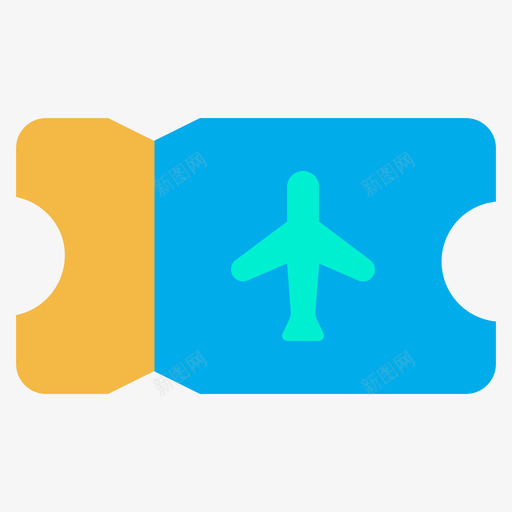 飞机票89机场平的图标svg_新图网 https://ixintu.com 平的 机场 飞机票