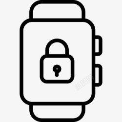 U8智能手表智能手表网络安全8线性图标高清图片