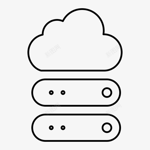 大云数据图标svg_新图网 https://ixintu.com 云 大 存储 数据 空间探索和下一个大东西细线
