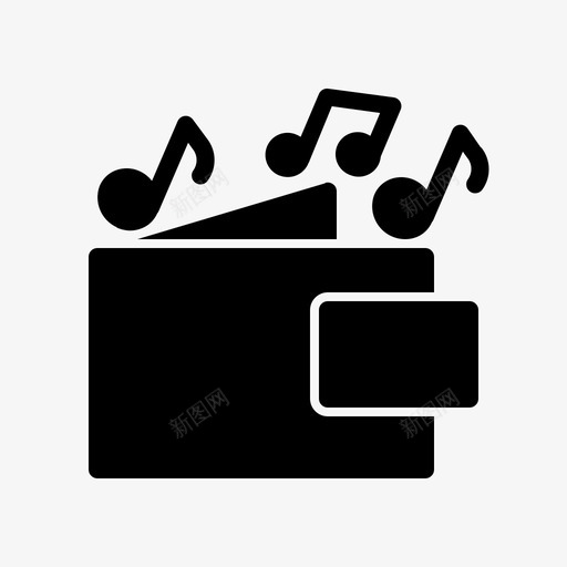 音乐购买现金支付图标svg_新图网 https://ixintu.com 多媒体 支付 现金 购买 钱包 音乐
