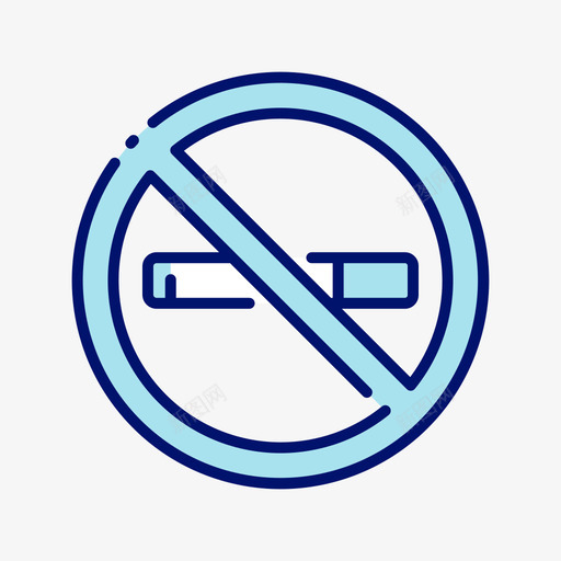 禁止吸烟航空22线性颜色图标svg_新图网 https://ixintu.com 吸烟 禁止 线性 航空 颜色