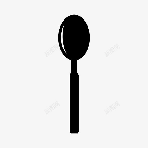勺子餐具食物图标svg_新图网 https://ixintu.com 勺子 叉子 食物 餐具