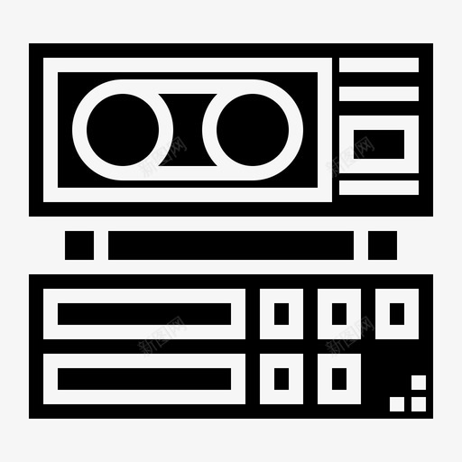 录音机音乐83实心图标svg_新图网 https://ixintu.com 实心 录音机 音乐83