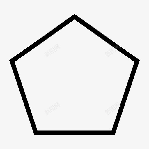 五边形抽象几何图标svg_新图网 https://ixintu.com 五边形 几何 多边形 形状 抽象