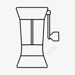 手工酿造咖啡手工研磨机咖啡师酿造图标高清图片
