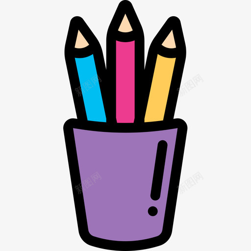 铅笔盒艺术家工作室12线性颜色图标svg_新图网 https://ixintu.com 工作室 线性 艺术家 铅笔盒 颜色