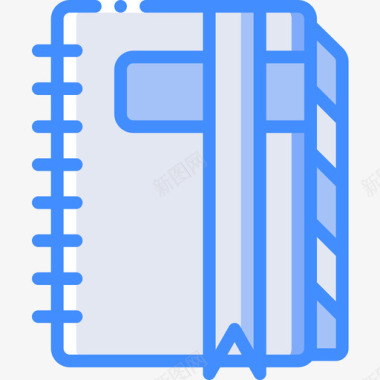 笔记本行动和提醒2蓝色图标图标