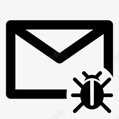 邮件错误电子邮件感染图标图标
