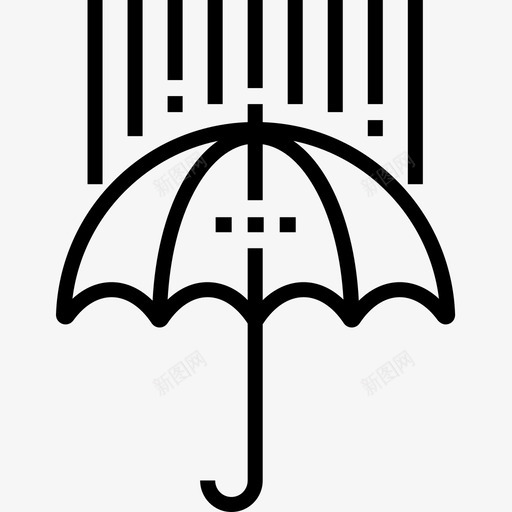下雨194号天气直线型图标svg_新图网 https://ixintu.com 194号天气 下雨 直线型